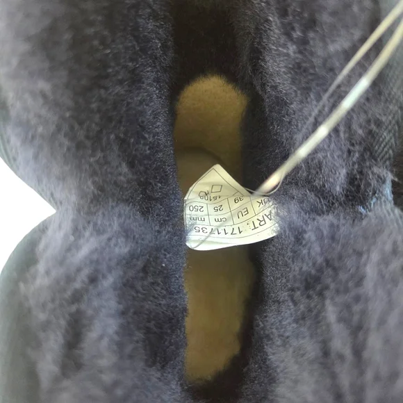 Kirkland Shearling Suede Leather Boots NEW Womens 8 Blue Short Winter Cozy - Picture 6 of 13